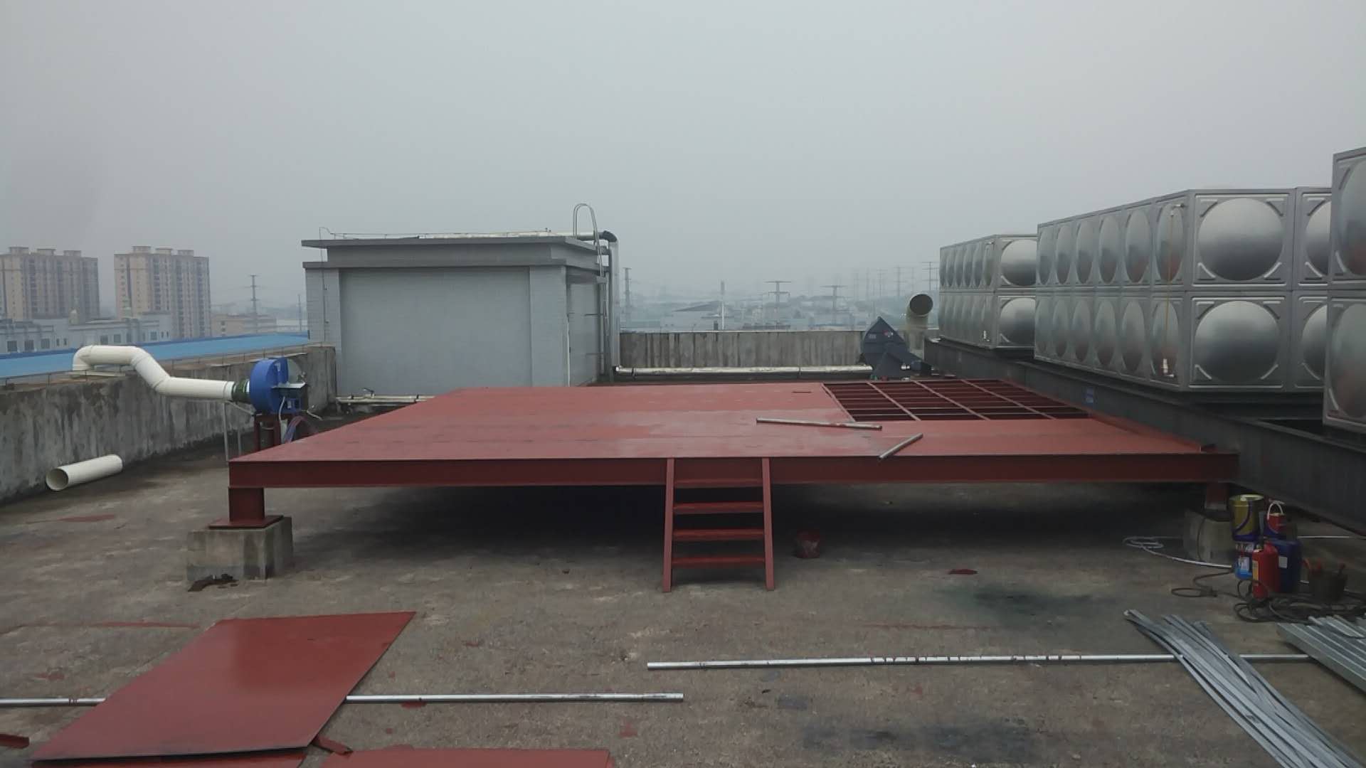 蓝思科技褪镀废气处理工程正施工进行中